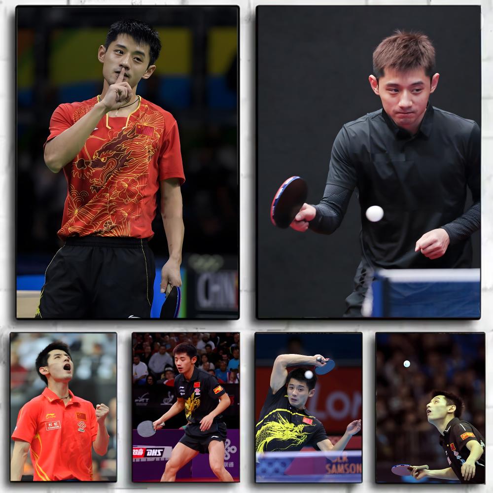 Table Tennis Zhang Jike - Masa tenisi Zhang Jike Posteri Duvar