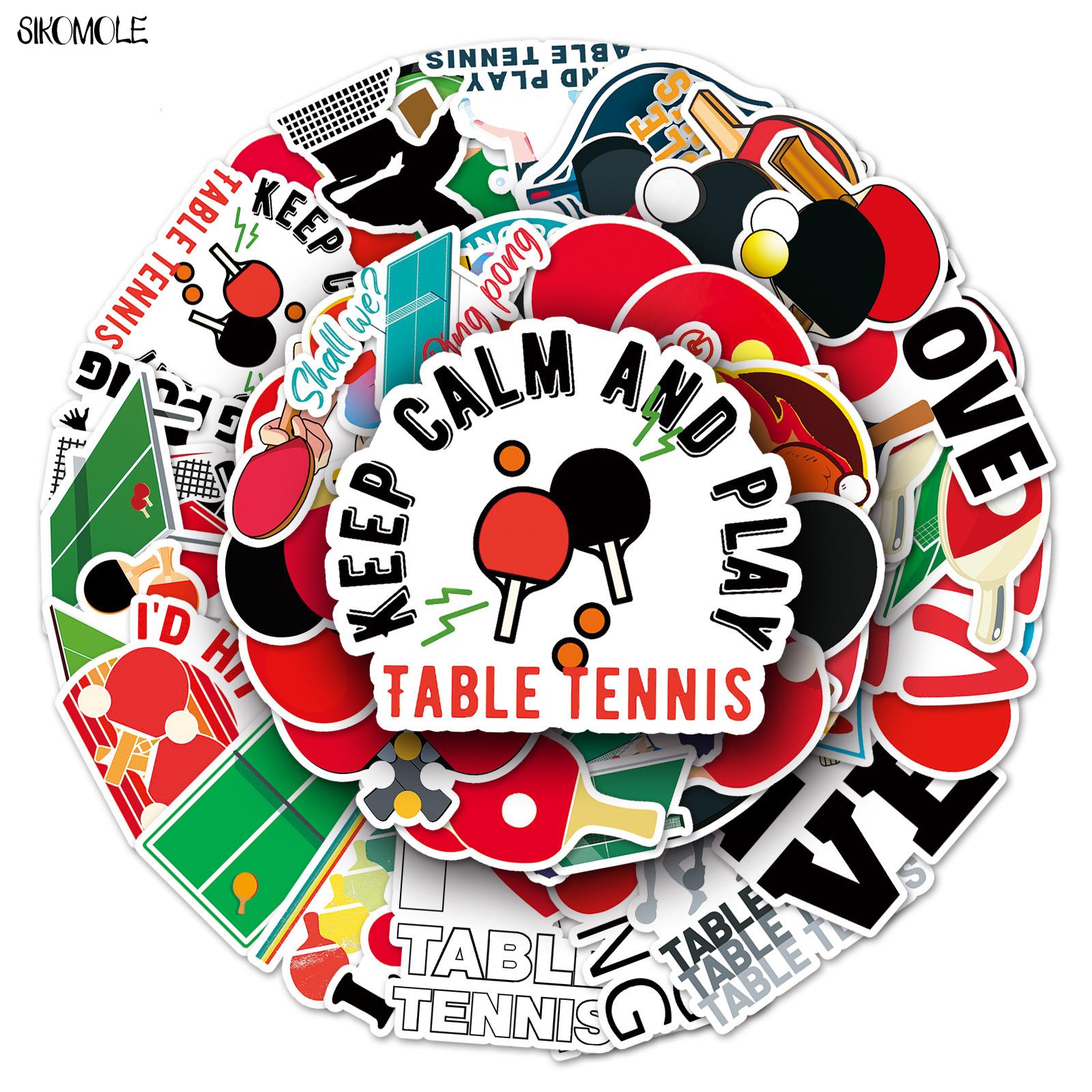 Table Tennis Olympics - 10/30/50 adet ping-pong topu çıkartmalar DIY