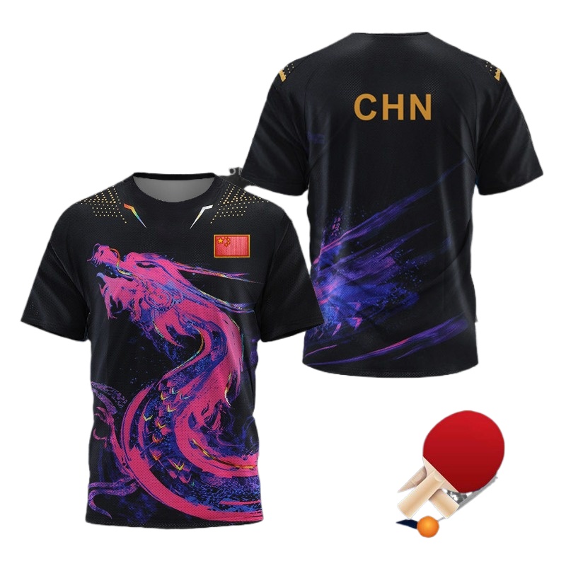 Table Tennis Zhang Jike - ÇİN Ejderha Masa Tenisi Grafik T