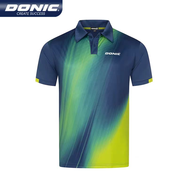 Table Tennis Zhang Jike - DONIC Masa tenisi gömlek Yuvarlak Yaka