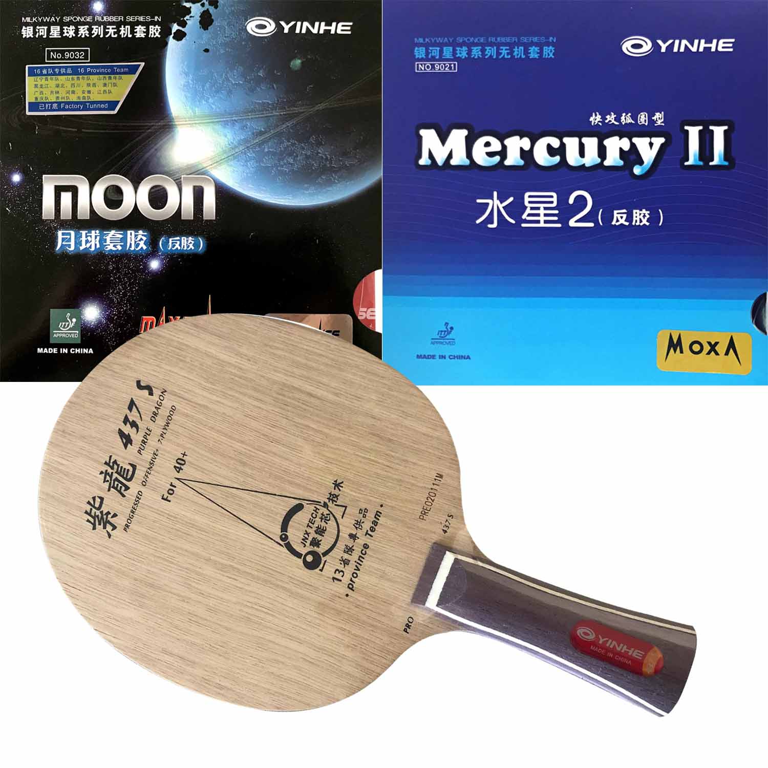 Pro Combo Raket YINHE Purple D - Table Tennis Zhang Jike incelemesi ve fiyatı