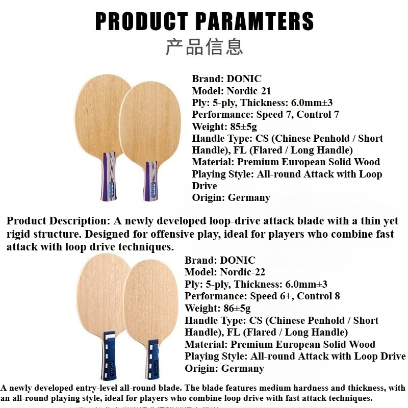 Donic Nordic 21 22 Masa Tenisi - Table Tennis Racket incelemesi ve fiyatı