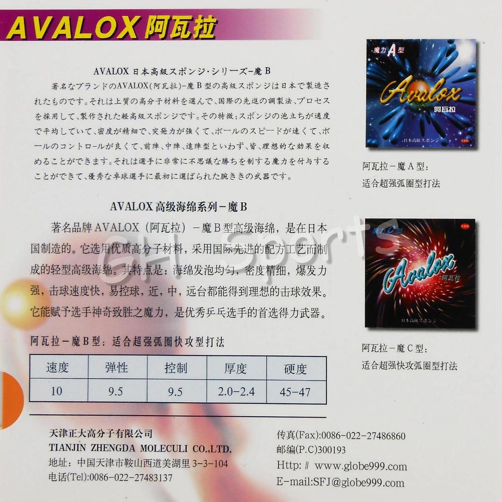 Avalox Magic A Magic B Magic C - Table Tennis In Japanese incelemesi ve fiyatı